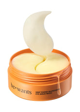BE+WANTS deep toning glutathione eye patch closeup targets dark circles and hydration