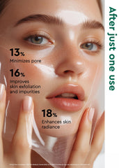 BE+WANTS Seaweed PDRN Glow Peel Off Jelly Mask dries into a peelable layer for easy removal.