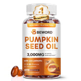 BEWORD pumpkin seed oil with saw palmetto softgels bottle for daily wellness