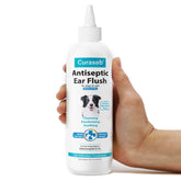 BEXLEY LABS Curaseb dog ear wash bottle eases irritation and cleans buildup.