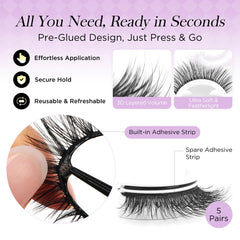 BEYELIAN wispy faux mink lashes on eye offer natural definition all day
