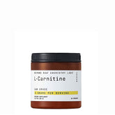 BEYOND RAW Chemistry L-Carnitine powder tub showing lab-grade formula for energy support.
