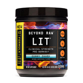 Beyond Raw LIT V2 bottle pour shows powerful pre-workout energy for intense sessions.
