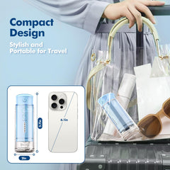 Retractable tank design and top nozzle storage for travel.