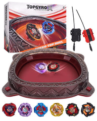 BGOVTAPO X Stadium Starter Kit arena for fast, edge-of-seat gyro battles at home.