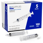 BH Supplies 5ml oral syringe with cap; sterile and ready for safe storage.