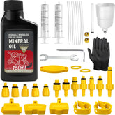 Bibokltiy brake bleed kit with 12 adapters for multiple bike models.