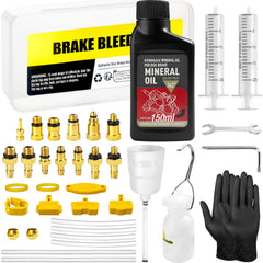 Bibokltiy brake bleed kit with 13 brass connectors for versatile Shimano-compatible maintenance