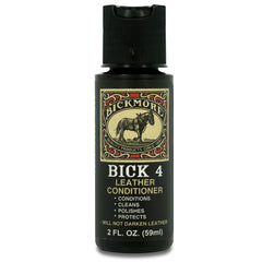 Bickmore Bick 4 leather conditioner 2oz bottle for conditioning and protection.