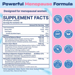 Biegeos menopause gummies packaging close-up highlighting 16-in-1 formula
