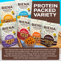 BIENA Chickpeas Ranch bag delivers savory protein crunch.