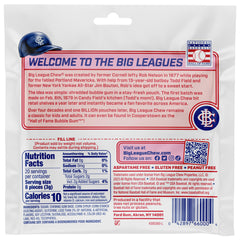 Big League Chew grape packet offers bold flavor and long-lasting bubble gum fun.