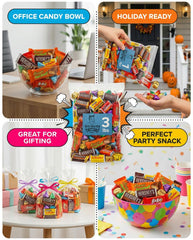 Candy bowl display featuring Big Mama Candy assortment for quick snacking at events.