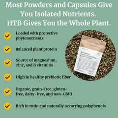 BIG BOLD HEALTH Himalayan Tartary Buckwheat Sprout Powder smoothie shows versatile nutrition on the go