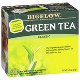 Bigelow Classic Green Tea bags in a 40-count box for convenient use.