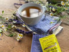 Individually wrapped Bigelow tea bags preserve flavor and aroma for travel