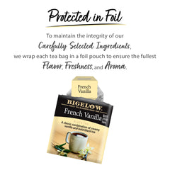Vanilla aroma enhances daily tea rituals with Bigelow.