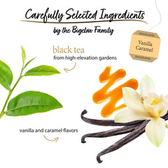 Steeping Bigelow Vanilla Caramel tea creates a fragrant cup with creamy vanilla aroma.