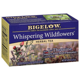 Bigelow Whispering Wildflowers tea bags for a caffeine-free ritual.