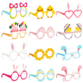BigOtters Easter glasses with bunny ears for kids, lightweight photo prop