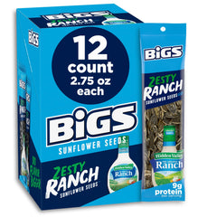 BIGS Hidden Valley Ranch seeds bag front with ranch flavor for game-day snacking.