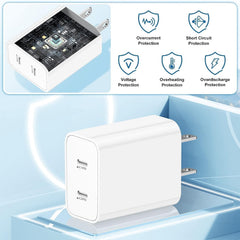 BikeAnything dual-port charger in compact design for travel.