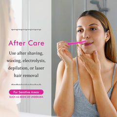 Bikini Zone aloe-vera-vitamin-e nourish skin during aftercare.