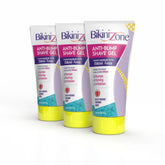 Bikini Zone anti-bump shave gel bottle front view for sensitive skin