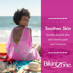 Bikini Zone razor bump relief 1oz bottle eases discomfort and promotes smooth skin.