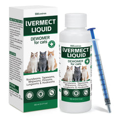 BiKontrun dewormer for cats bottle label shows usage and benefits for internal balance