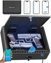 BILLCONCH biometric gun safe front view for fast bedside access