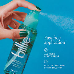 Billie Ultimate Skin Solution ingredients with AHAs and BHAs for smoother skin.