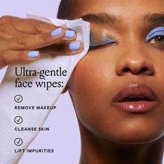 Billie Wonder Wipes with hyaluronic acid close-up for gentle hydration.
