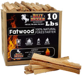 Billy Buckskin fatwood 10lb box ready for quick home fires.