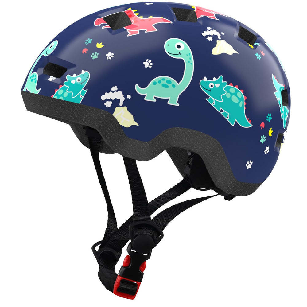 Bimalsic toddler helmet with 12 vents for cool rides and active play.