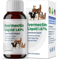 Bingbrofam dewormer bottle close-up shows professional-grade ivermectin for reliable livestock care.