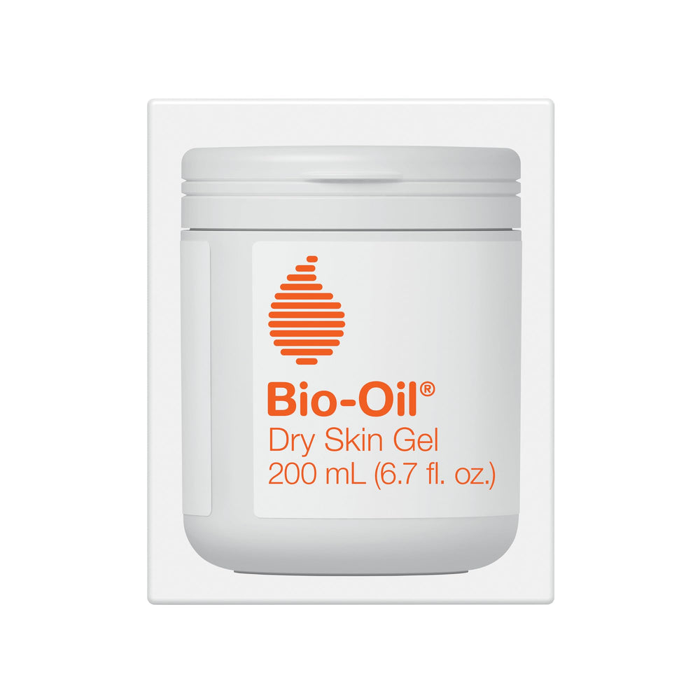 Bio-Oil Dry Skin Gel bottle pour shows quick hydration on skin.