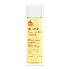 Bio-Oil bottle shows a fast-absorbing oil for dry skin and uneven tone