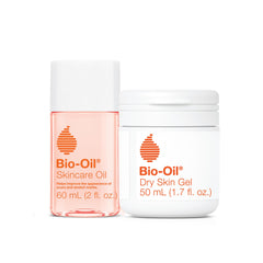 Bio-Oil Travel Bundle oil bottle highlights a compact solution for scars and dry skin.