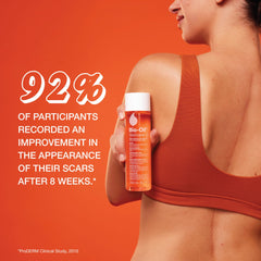 Travel size Bio-Oil skincare kit packaging highlights three products.