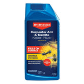BioAdvanced Carpenter Ant and Termite Killer Plus concentrate bottle ready to spray on outdoor wood