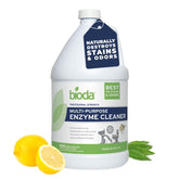 Bioda multi-purpose probiotic cleaner bottle pouring for versatile cleaning and deodorizing.