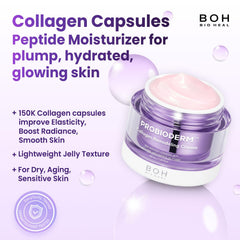 BIOHEAL BOH Probioderm texture swatch highlighting lightweight absorption