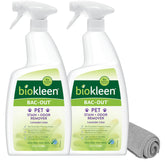 Biokleen Bac-Out 32 oz spray bottle targeting pet urine odor.
