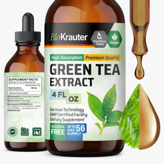 BIO KRAUTER Green Tea Extract liquid bottle for easy daily use