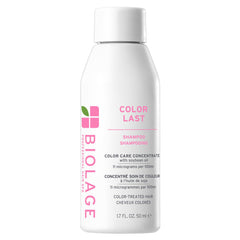 Biolage Color Last Shampoo bottle shows color-safe formula for lasting shine
