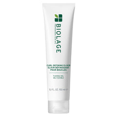 Biolage Curl Defining Elixir bottle shows medium hold for defined curls