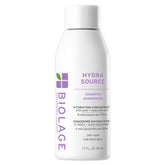 Biolage Hydra Source shampoo bottle front highlights daily hydration for dry hair