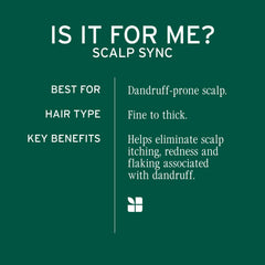 Biolage Scalp Sync fermented tea blend on label suggests soothing scalp nourishment.