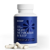 BIOMA Night Metabolism & Sleep bottle ready for bedtime routine and digestive support.